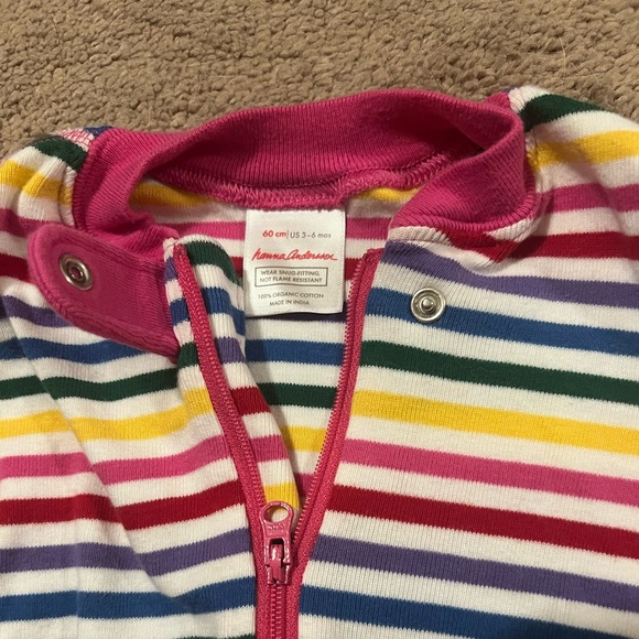 EUC 3-6 month striped Hanna pjs - Picture 2 of 3